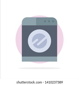Machine, Technology, Washing, Washing Abstract Circle Background Flat color Icon