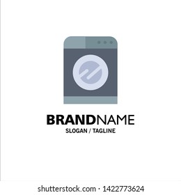 Machine, Technology, Washing, Washing Business Logo Template. Flat Color