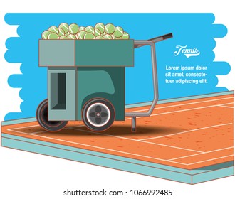 machine of tennis sport balls