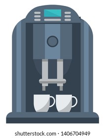 It is a machine that is used for making coffee., vector, color drawing or illustration. 