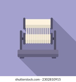 Machine thread icon flat vector. Factory cotton. Silk plant