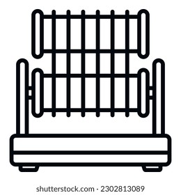 Machine thread icon outline vector. Factory cotton. Silk plant