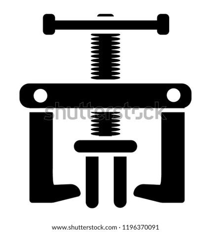 
Machine to tighten up nuts or press screw depicting screw presser 

