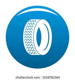 Machine tire icon vector blue circle isolated on white background 