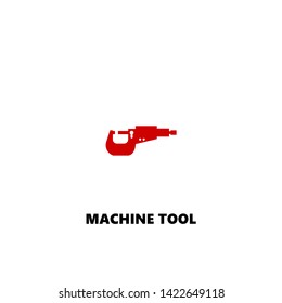 machine tool icon. machine tool vector design. sign design. red color