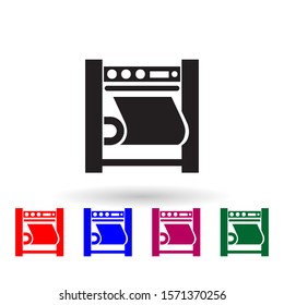 Machine tool multi color icon. Simple glyph, flat vector of print house icons for ui and ux, website or mobile application