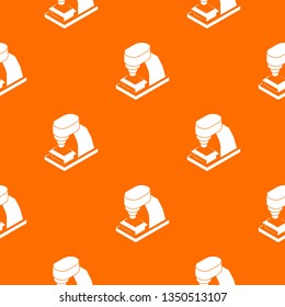 Machine tool pattern vector orange for any web design best