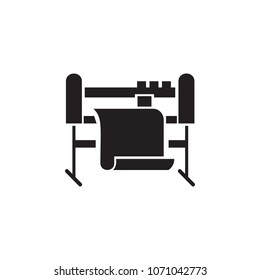 machine tooling icon. Element of printing house illustration. Premium quality graphic design icon. Signs and symbols collection icon for websites, web design, mobile app on white background