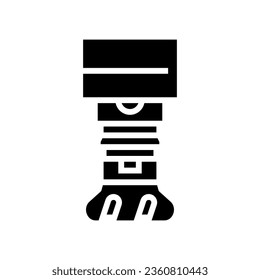 vector de icono de glifo de ingeniero mecánico de herramientas de máquina. signo de ingeniero mecánico de herramientas de máquina. ilustración de símbolo aislado