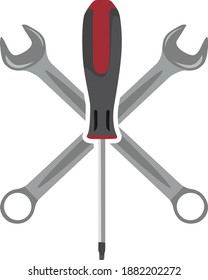 Machine tools ,illustration, vector on white background.
