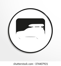 Machine travel. Vector icon.