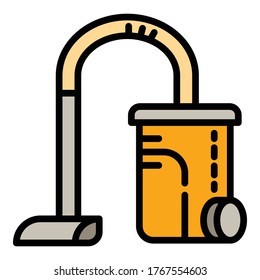 Machine vacuum cleaner icon. Outline machine vacuum cleaner vector icon for web design isolated on white background