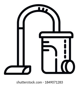 Machine vacuum cleaner icon. Outline machine vacuum cleaner vector icon for web design isolated on white background