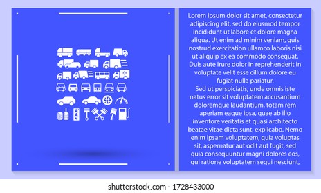 machine vector icon,piston, speedometer, keys, wheel 10 EPSminivan; type; truck; hatchback; pickup; mini; van;