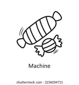 Machine vector outline Icon Design illustration. Christmas Symbol on White background EPS 10 File