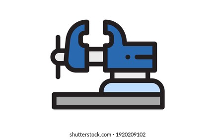 machine vice icon - From Working tools, Construction and Manufacturing icons, equipment icons	