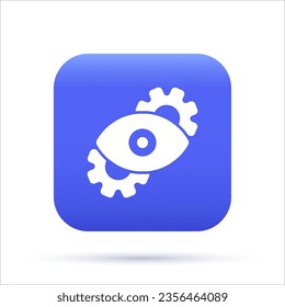 Machine Vision 3D Icon, Artificial Intelligence