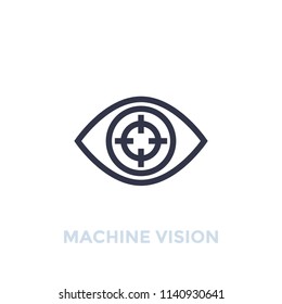 Machine vision icon, visual recognition