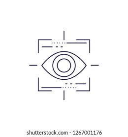 Machine Vision, Vector Line Icon