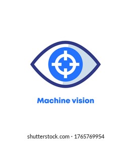 Machine Vision, Visual Recognition Vector Icon