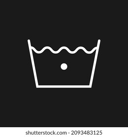 Lavadora de máquina fría, icono de lavado. Ilustración vectorial, diseño plano