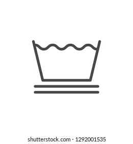 Machine wash delicate icon isolated on white background. Laundry symbol modern, simple, vector, icon for website design, mobile app, ui. Vector Illustration