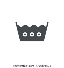 Machine wash hot laundry symbol modern simple vector icon