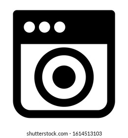 machine wash icon isolated sign symbol vector illustration - high quality black style vector icons
