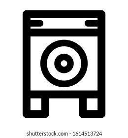 machine wash icon isolated sign symbol vector illustration - high quality black style vector icons
