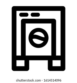 machine wash icon isolated sign symbol vector illustration - high quality black style vector icons
