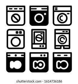 machine wash icon isolated sign symbol vector illustration - Collection of high quality black style vector icons
