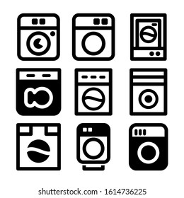 machine wash icon isolated sign symbol vector illustration - Collection of high quality black style vector icons
