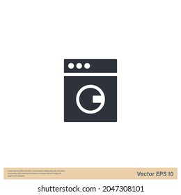 machine wash icon laundry symbol logo template