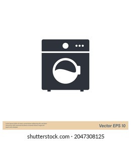machine wash icon laundry symbol logo template