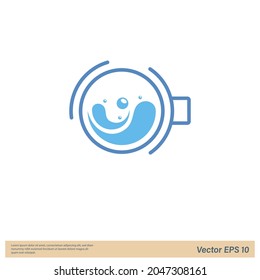 machine wash icon laundry symbol logo template