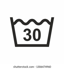 Machine wash icon sign vector