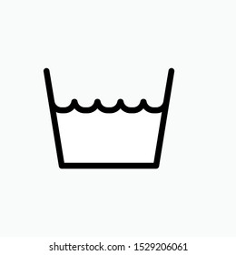 Machine Wash Icon - Vector, Sign and Symbol for Design, Presentation, Website or Apps Elements.