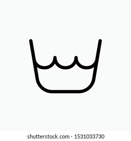 Machine Wash Icon - Vector, Sign and Symbol for Design, Presentation, Website or Apps Elements.