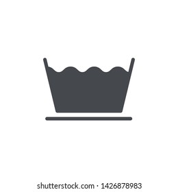 Machine wash permanent press modern simple vector icon