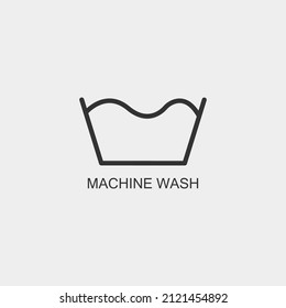 Machine wash vector icon illustration sign