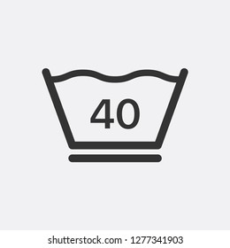 Machine Wash warm Delicate Cycle Vector Icon