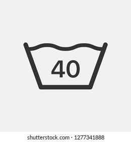 Machine Wash Warm Modern Simple Vector Icon