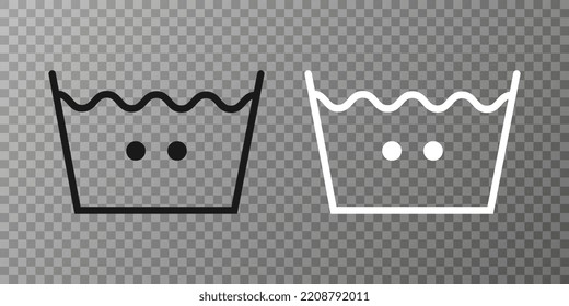Lavadora de máquina caliente, icono de lavado. Ilustración vectorial, diseño plano