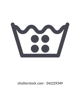 Machine wash winter temperature not higher 60. Washing sign. Laundry symbols