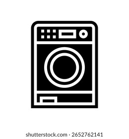 machine washable glyph icon vector. machine washable sign. isolated symbol illustration