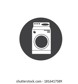 MACHINE WASHING CLOTHES ICON VECTOR