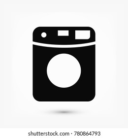 Machine washing icon, stock vector illustration flat design style