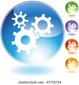 Machine wheel icon isolated on a white background.