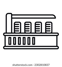 Machine wool icon outline vector. Fabric silk. Silk plant