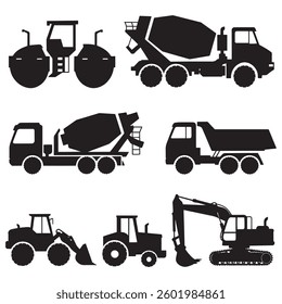 Machinery cartoon icon set machinery isolated Vector